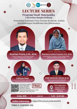 [LECTURE SERIES] Pemodelan Transmisi Virus Demam Berdarah: Analisis Kesetimbangan Ekuilibrium dan Bifurkasinya